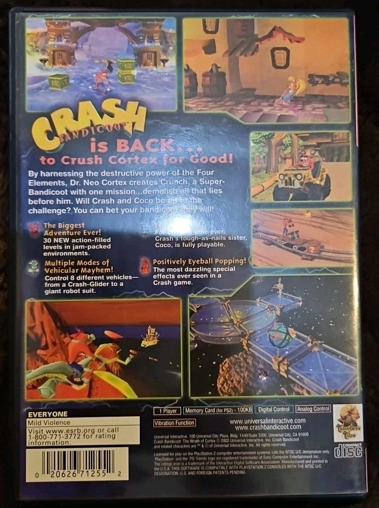 Crash Bandicoot 5 - Sony PlayStation 2. No Game. Case + Box Art + Manual ONLY