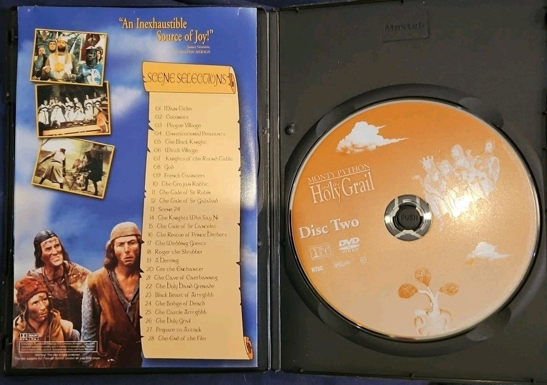 Monty Python and the Holy Grail (DVD, 1975) Slim Case. Cropped Cover