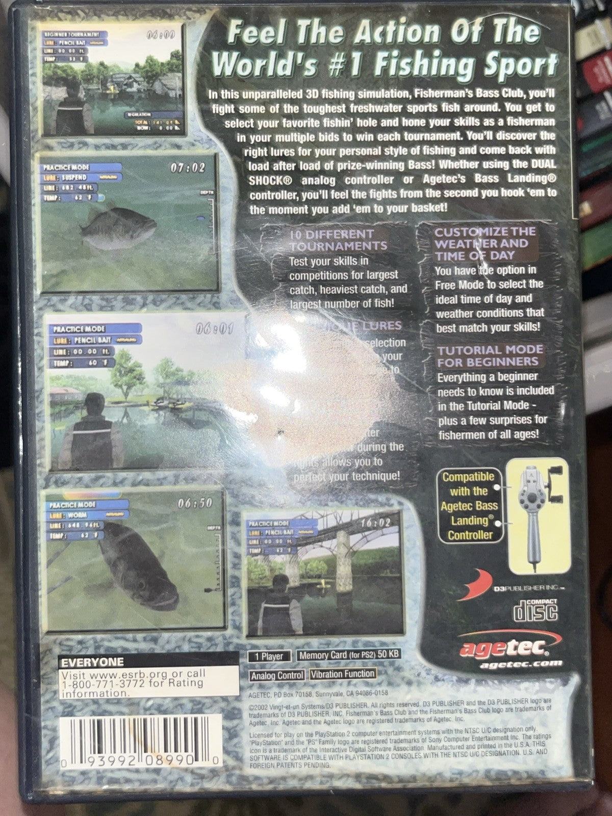 Fisherman's Bass Club (Sony PlayStation 2, 2003) Tested. No Scratches. CIB.