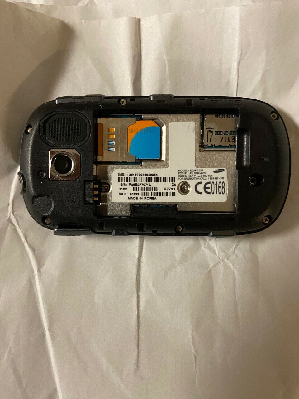 Samsung Flight II SGH-A927 - Black (AT&T) Cellular Phone- Tested - Works