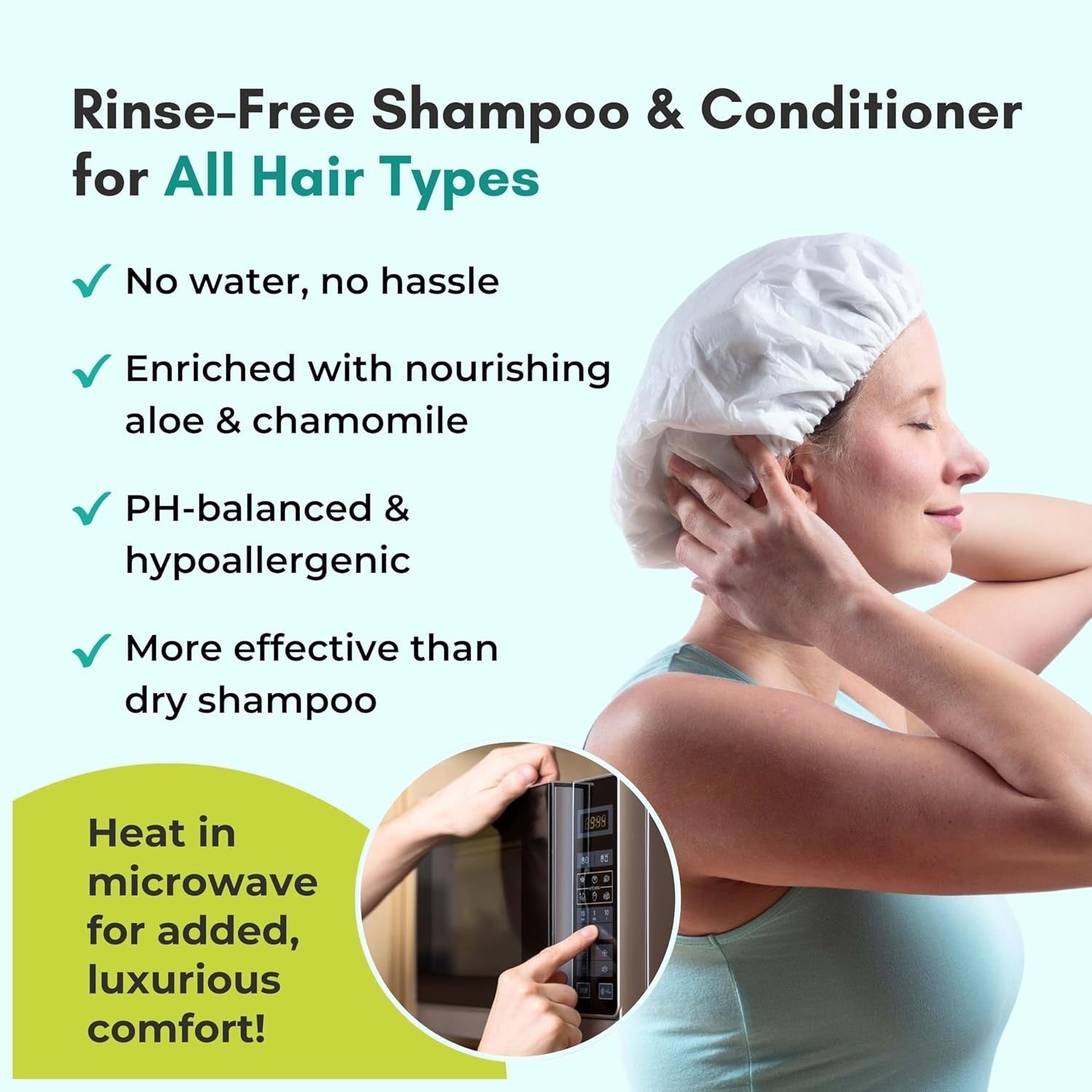Nurture Valley Shampoo Cap NO WATER REQUIRED - Cleans & Condition Without Water