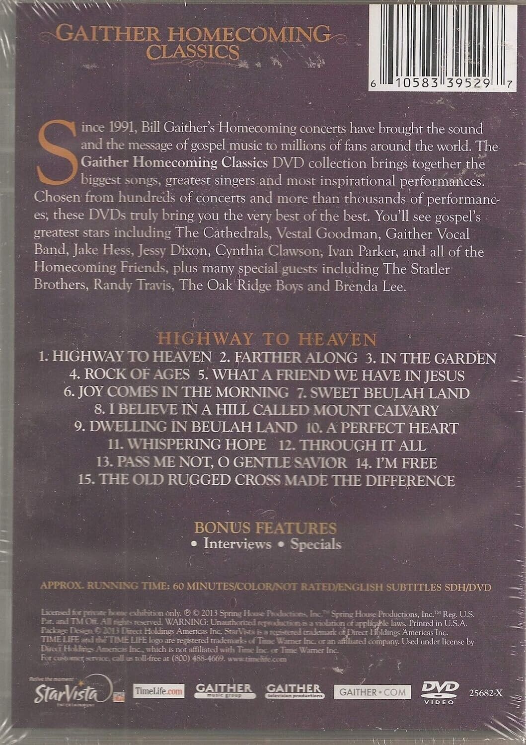 Gaither Homecoming Classics Highway To Heaven DVD 2013