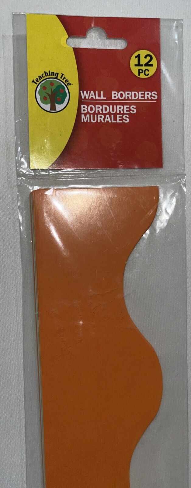Teaching Tree Wall Borders 12 Pack Stripes Cardboard Orange NEW