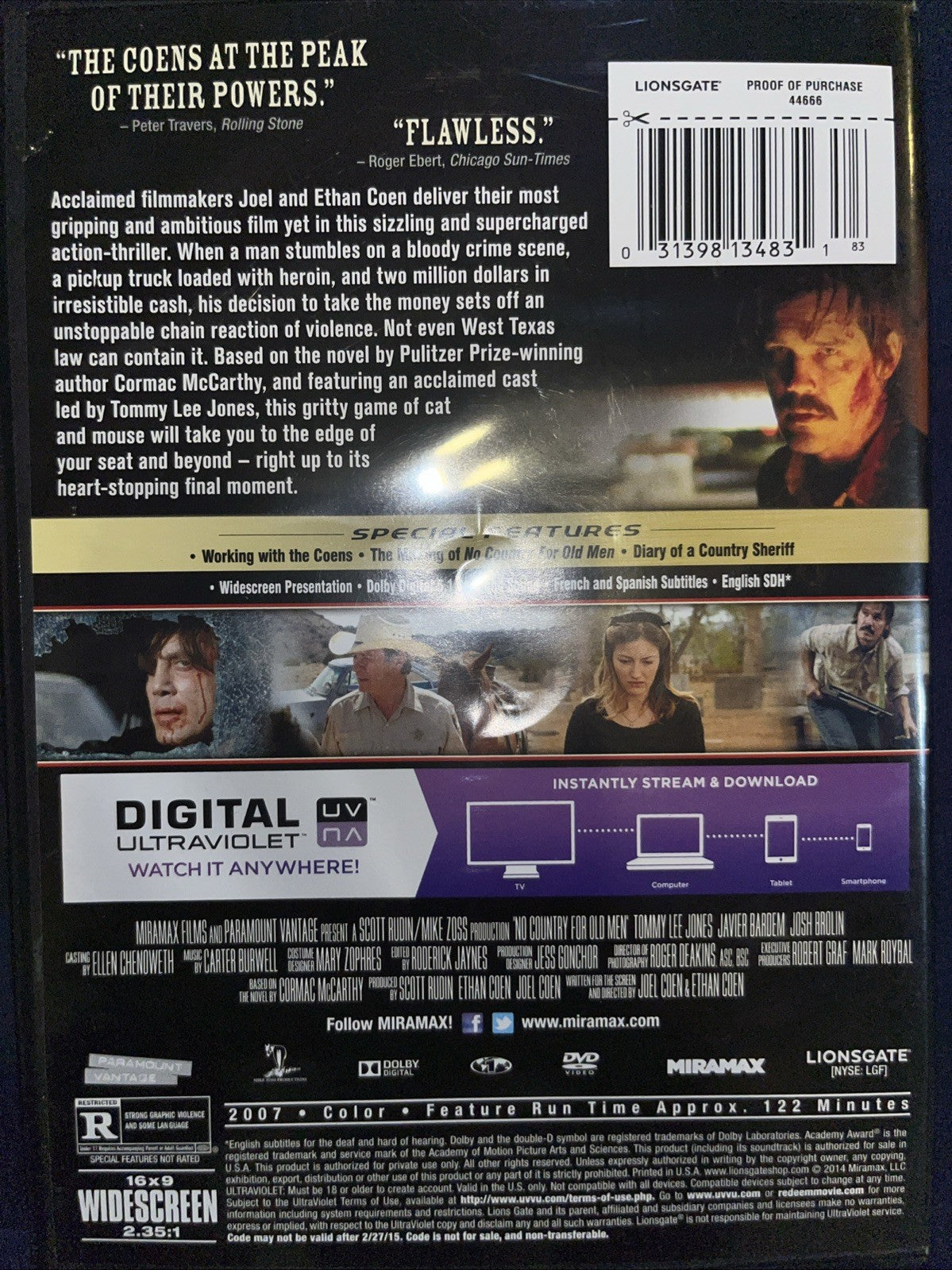 No Country for Old Men (DVD) Sealed