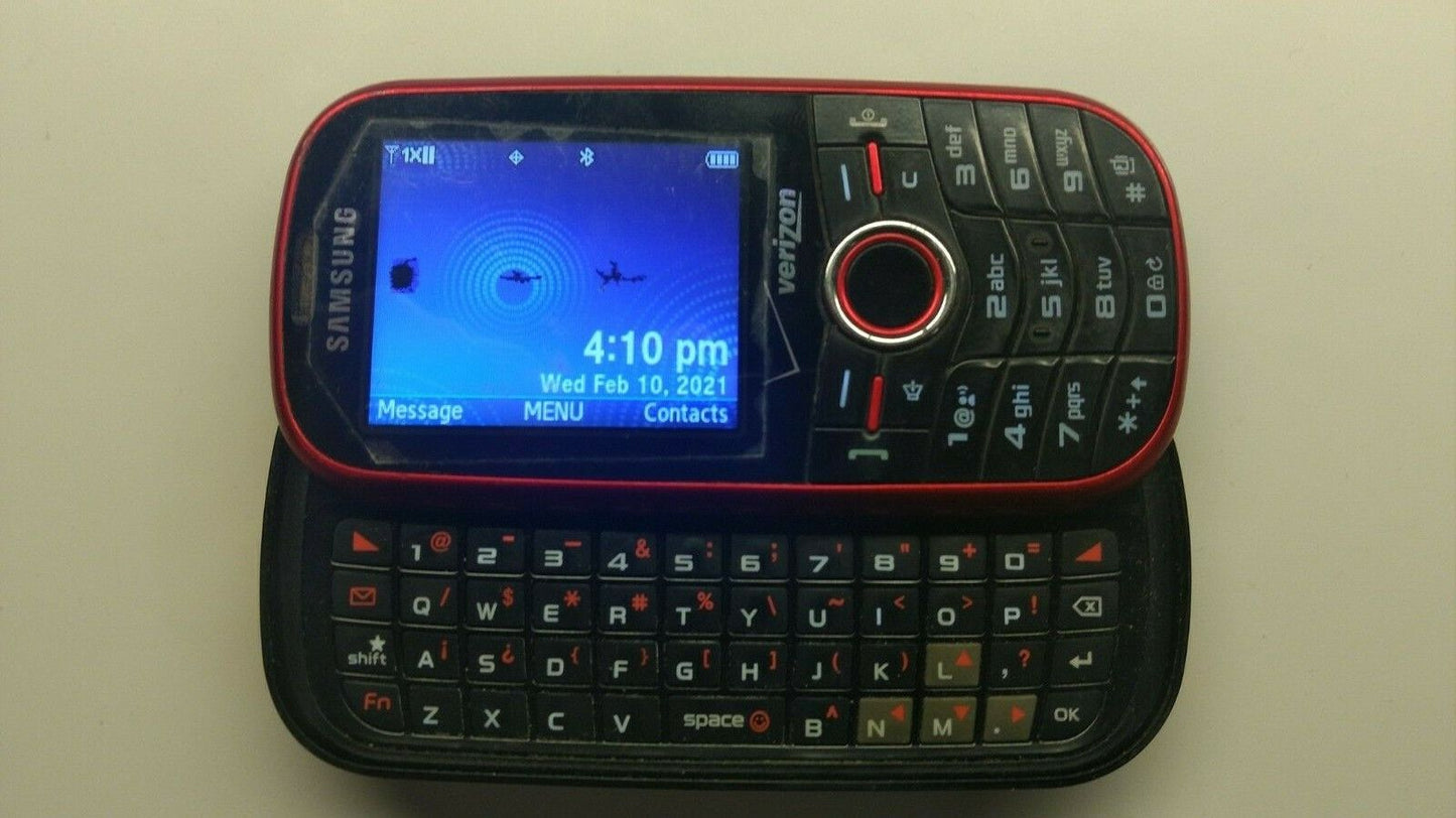  Samsung Intensity SCH-U450 - 128 MB - Red (Verizon) Cellphone - Used - Works