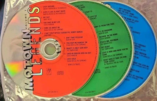Motown Legends (3-CD) Volumes 1, 2 & 3. Discs Only. Tested