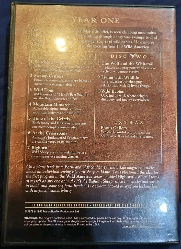 Wild America: Seasons 1, 2, 4,5,6,7 (DVD, 2009, 6-Disc Set, Collectors)