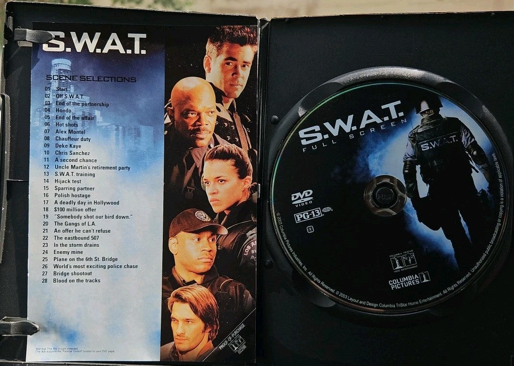 S.W.A.T. (DVD,  Full Screen Special Edition) Tested. Slim Case. Cropped Artwork
