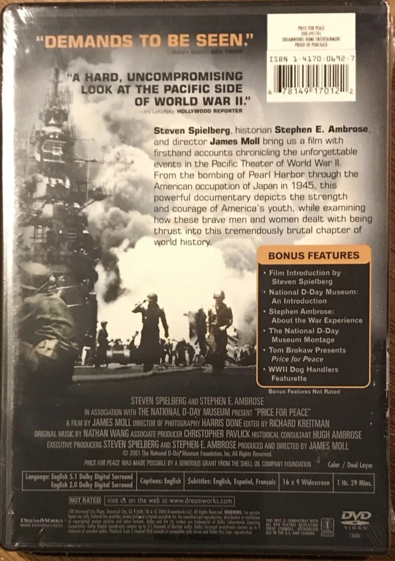 Price for Peace (DVD, 2004)  New