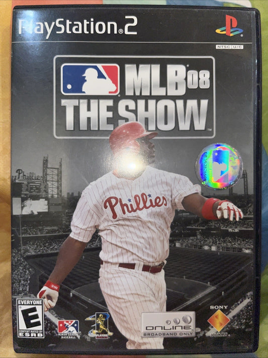 MLB 08: The Show (PS2) Tested. W/ Manual + Reg Card. Original Case