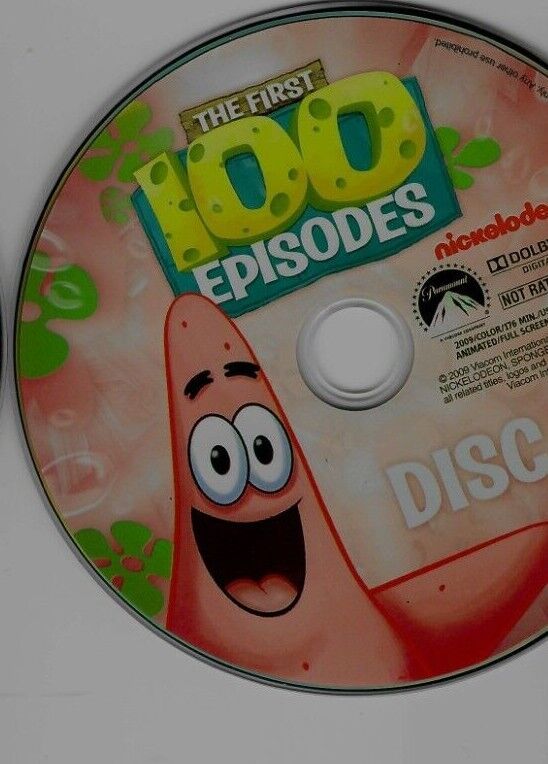 Sponge Bob Square Pants 100 Episodes Replacement  DVDs