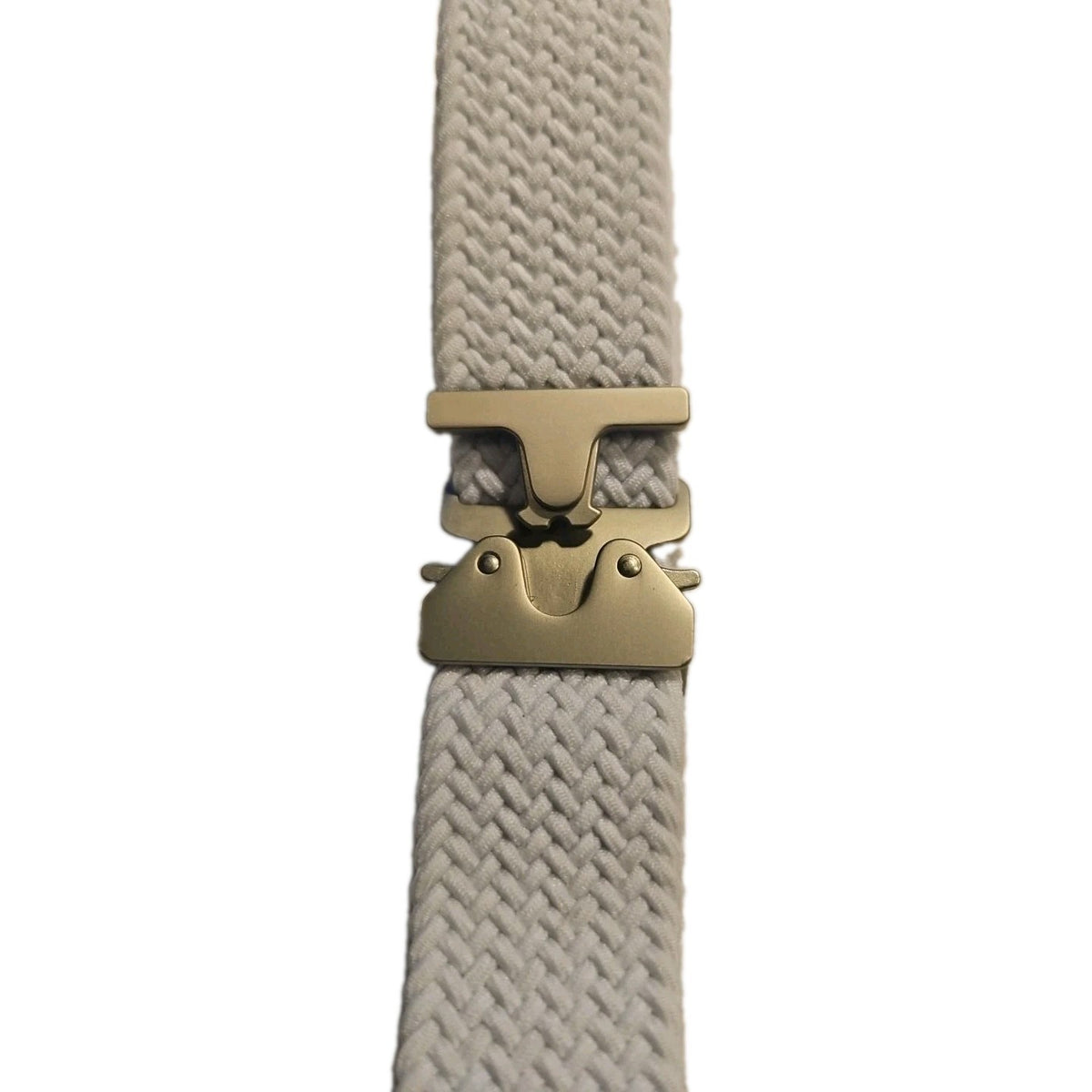 20mm White Braided Woven Watch Band Adjustable Metal Quick Release...