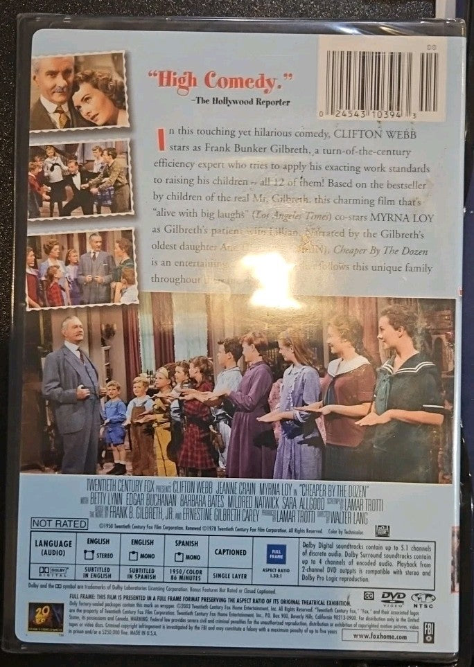 Cheaper by the Dozen (DVD, 1950)