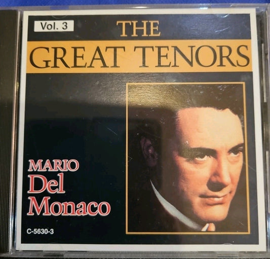 The Great Tenors Vol 3 Mario Del Monaco (CD, Madacy C-5630-3)