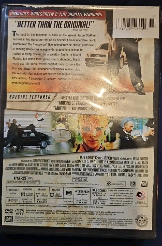 Transporter 2 (DVD, 2005) brand new sealed.