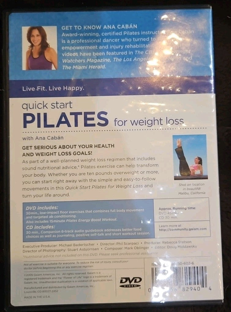 Quick Start Pilates for Weight Loss (DVD, 2005)