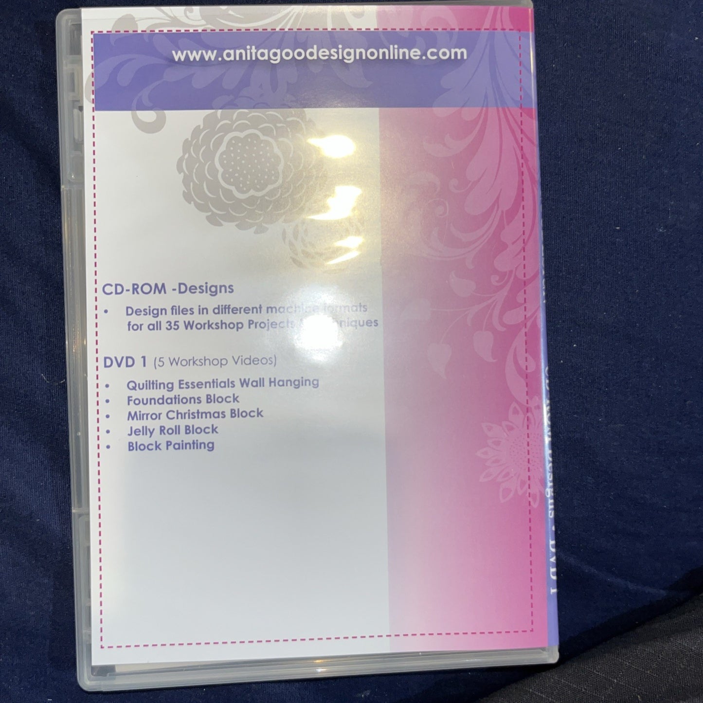Anita’s Embroidery Workshop 7 DVD Set + 1 CD. Sealed. No Outer Sleeve
