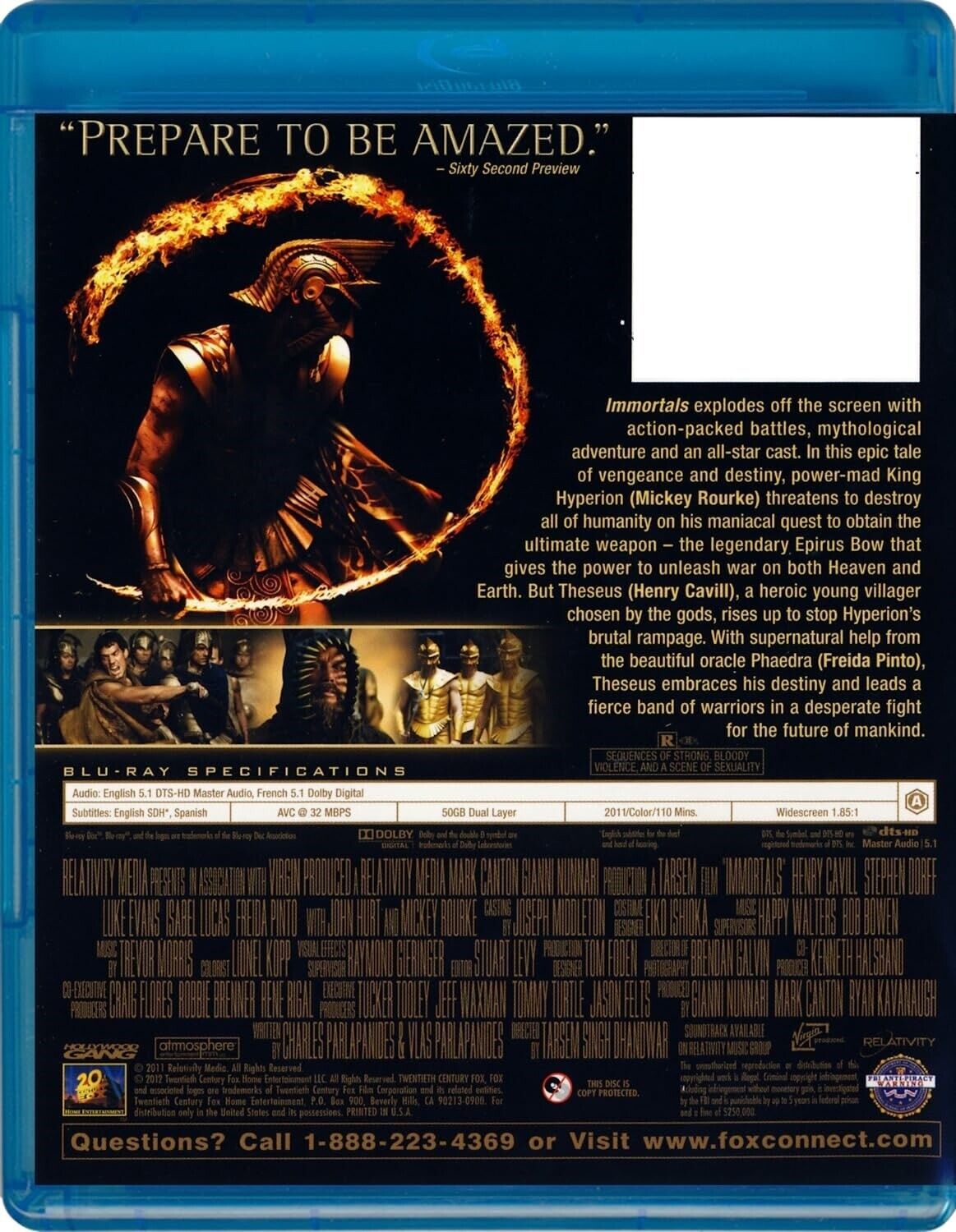 Immortals (Blu-ray Disc, 2012)