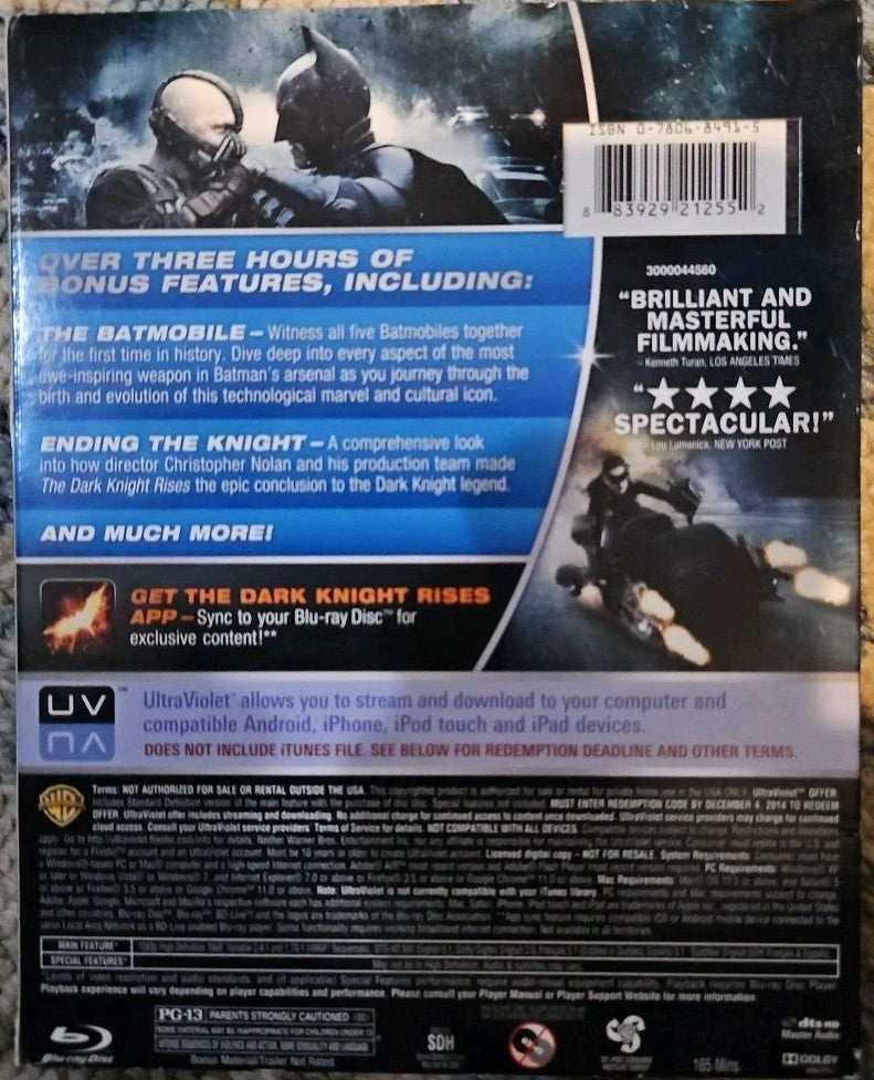 The Dark Knight Rises (Blu-ray, 2012) New Sealed. 