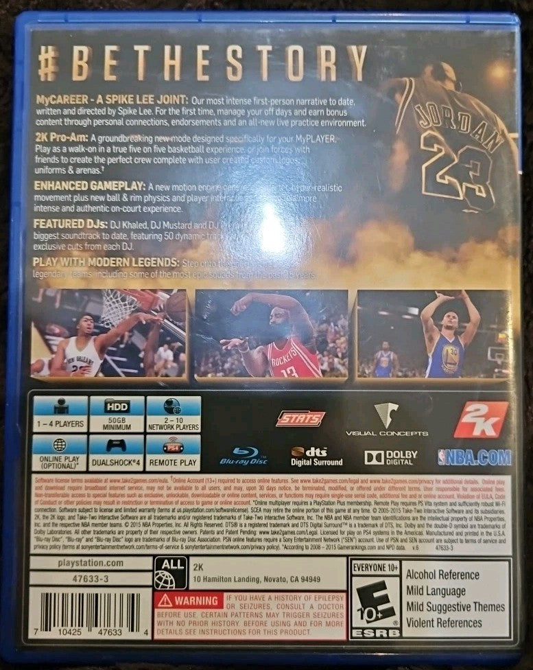 NBA 2K16 - No Game. Case + Poster + Box Art Only