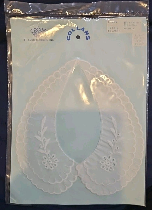 3 Count St. Louis Trimming "Lace" Collar Polyester/Cotton Washable NEW
