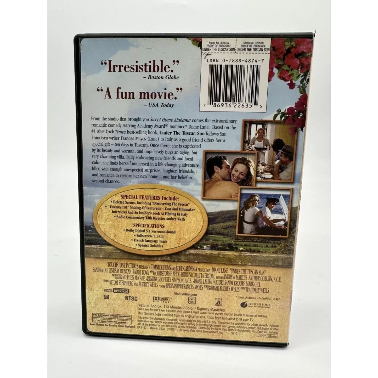 Under the Tuscan Sun (DVD) Diane Lane - Factory Sealed