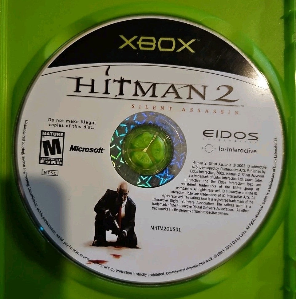 Hitman 2: Silent Assassin (XBOX) Tested. No Scratches. New Case.