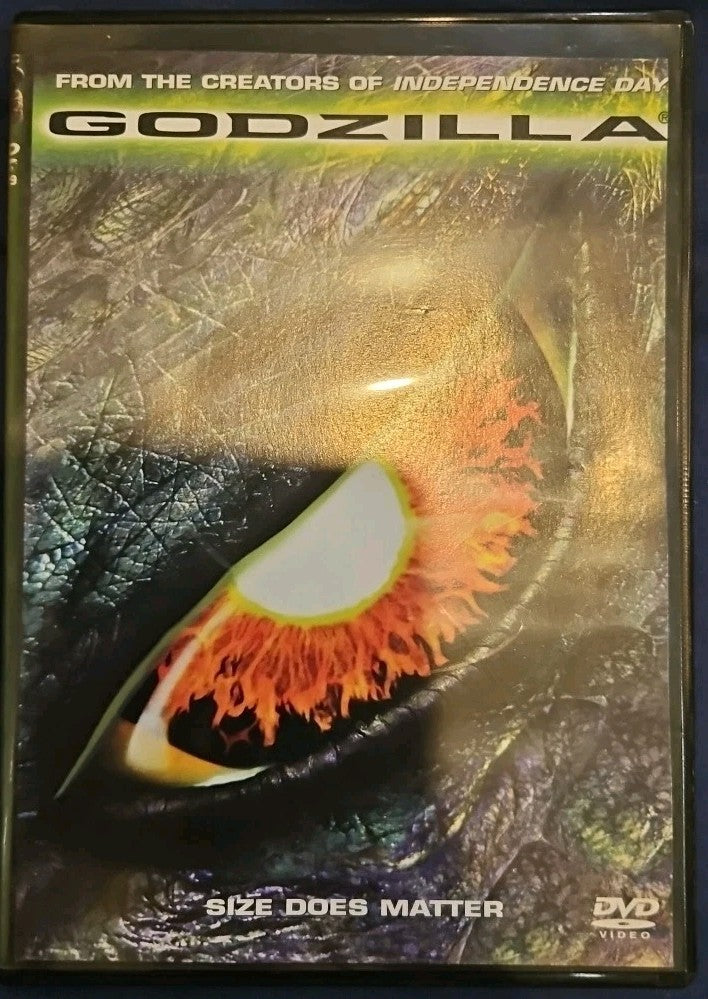 Godzilla (DVD, 1998) Slim Case. Cropped Artwork. Tested