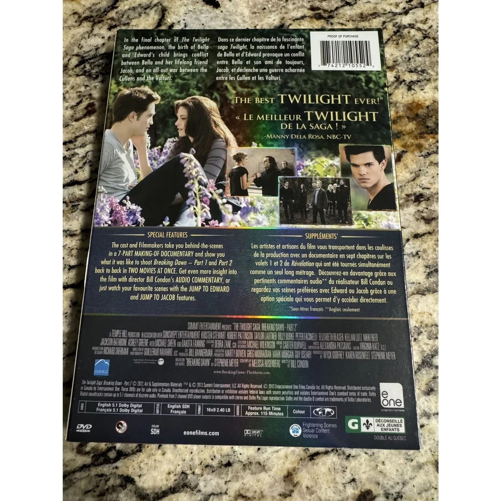 The Twilight Saga: Breaking Dawn Part 2 (DVD) Brand New