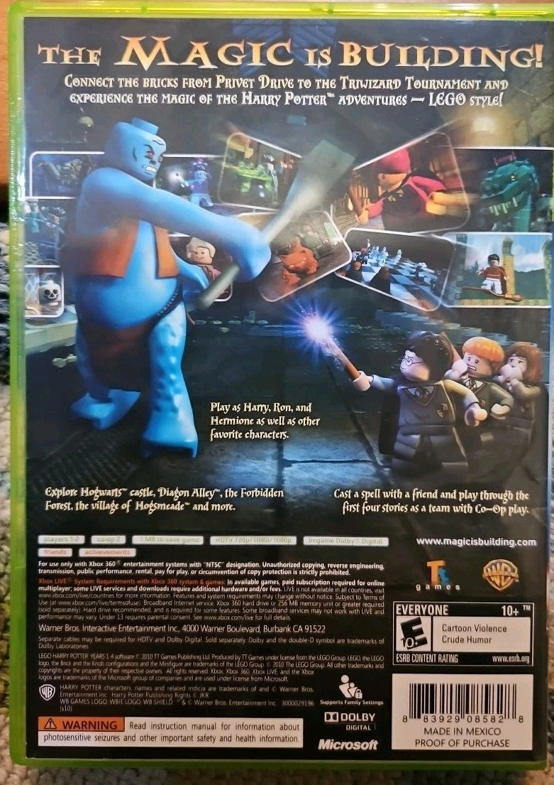 LEGO Harry Potter: Years 1-4 (Xbox 360) Tested. No Scratches. New Case. Resealed