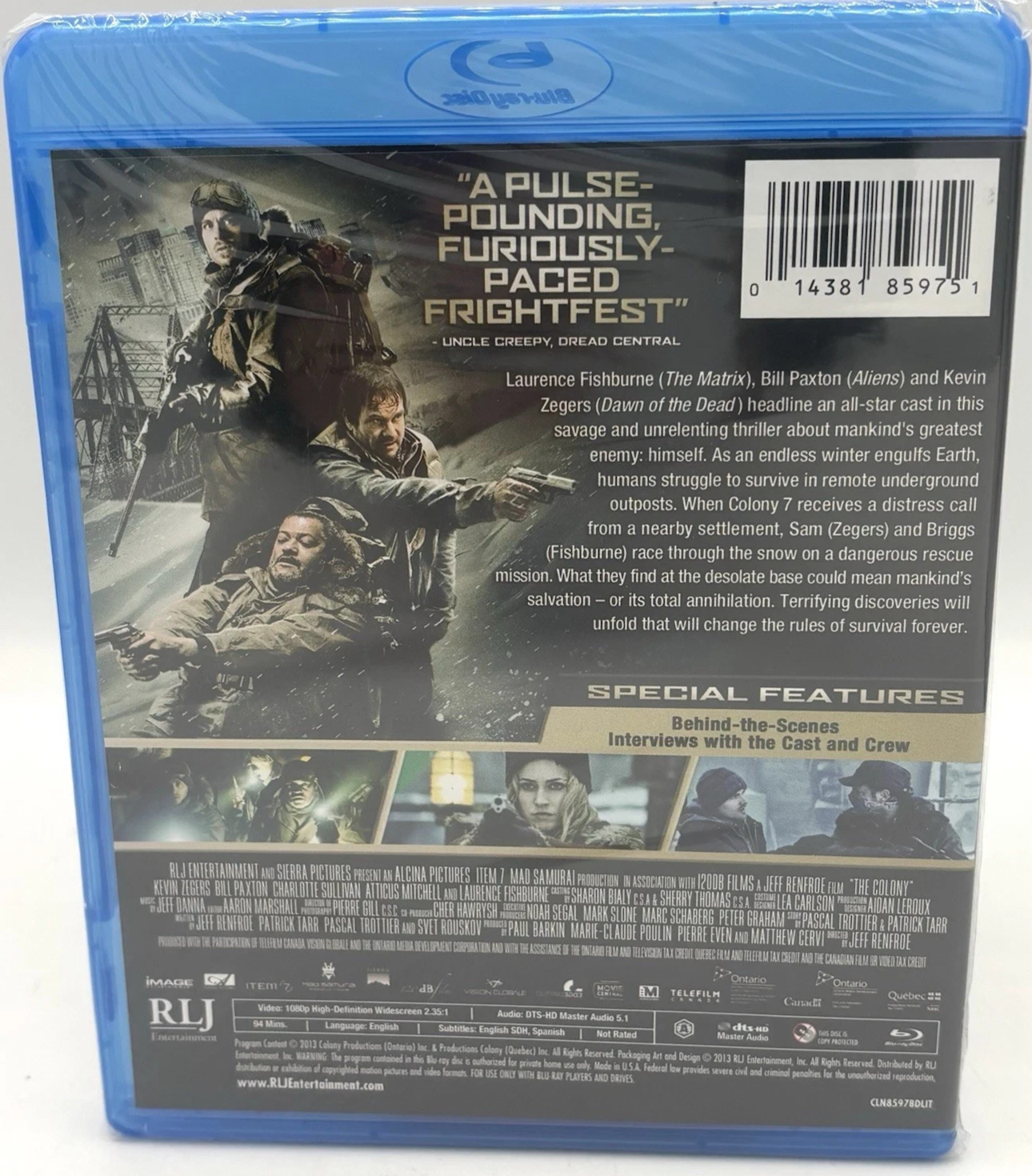 The Colony (Blu-ray, 2013) Laurence Fishburne, Bill Paxton - NEW SEALED