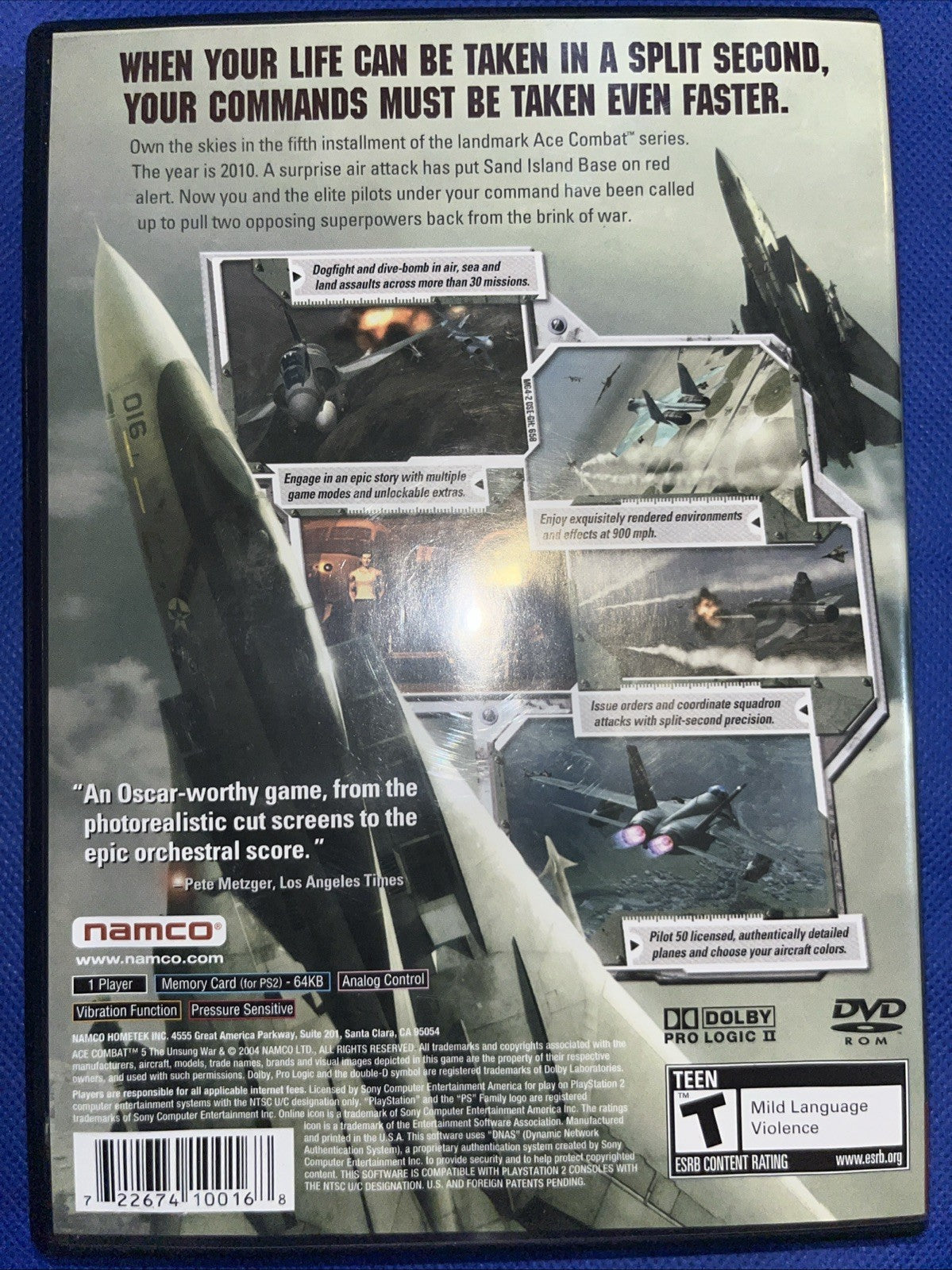 Ace Combat 5 (PS2) Mint. Tested. New Case. Resealed