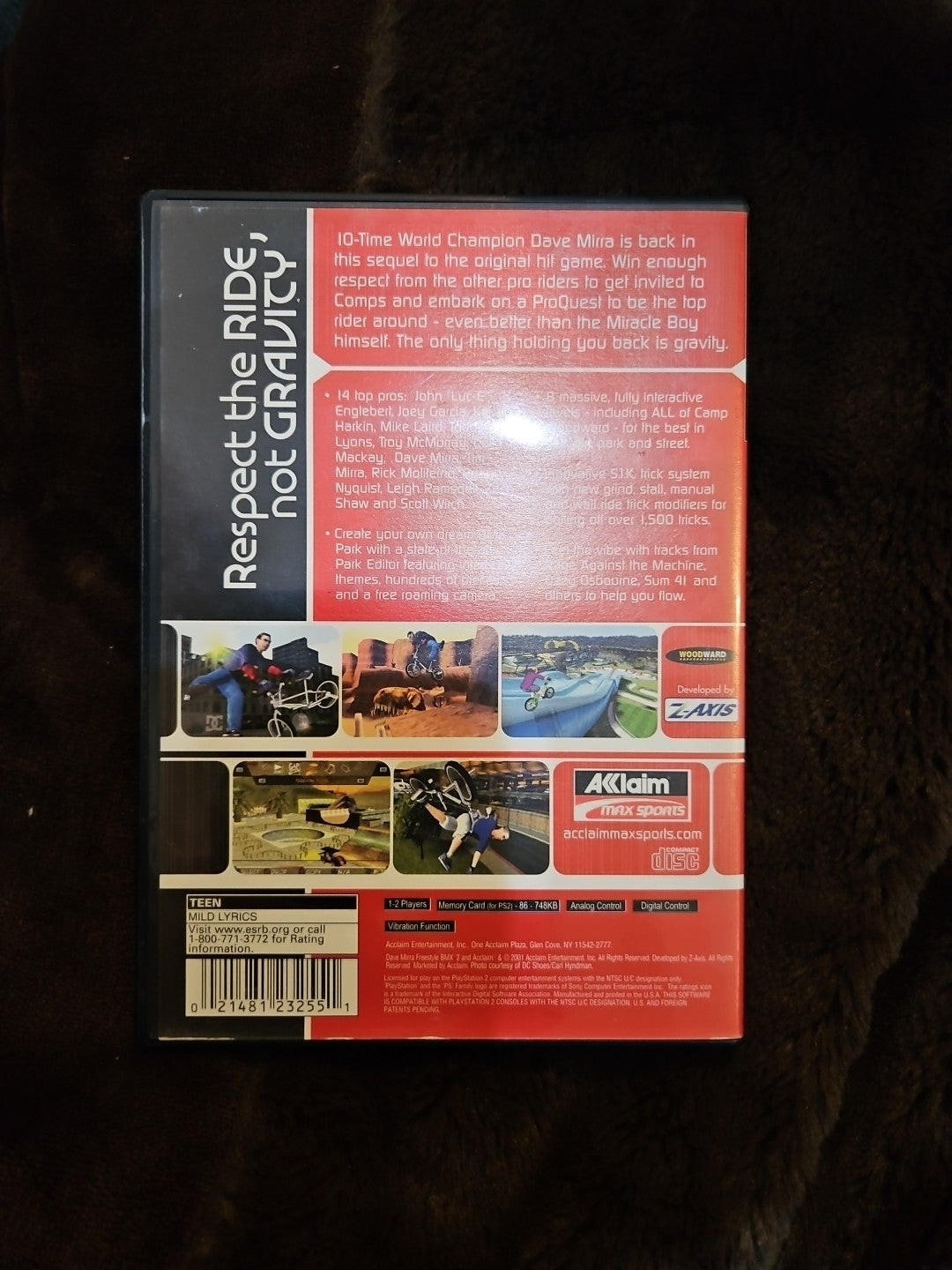 Dave Mirra Freestyle BMX2 (PS2). No Game. Manual + Case + Artwork ONLY