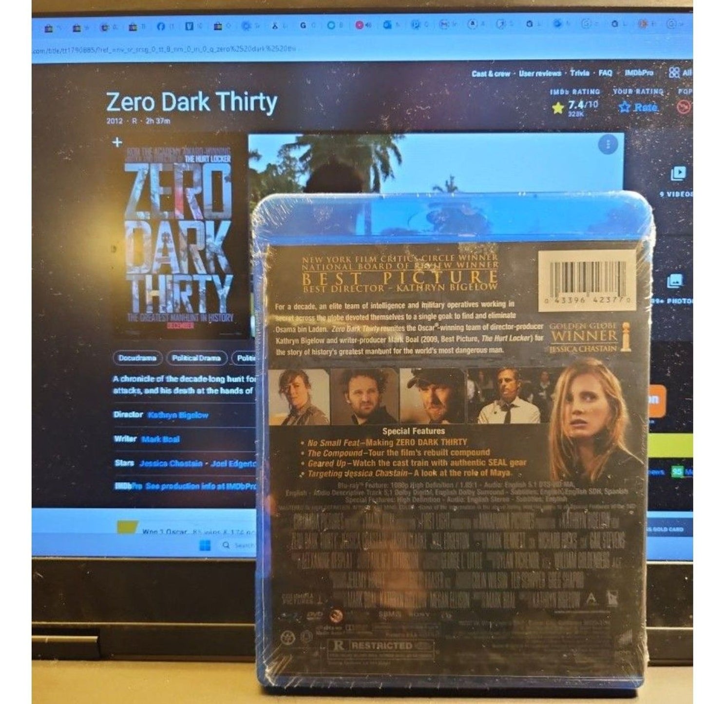 Zero Dark Thirty (Bluray+DVD) Factory Sealed