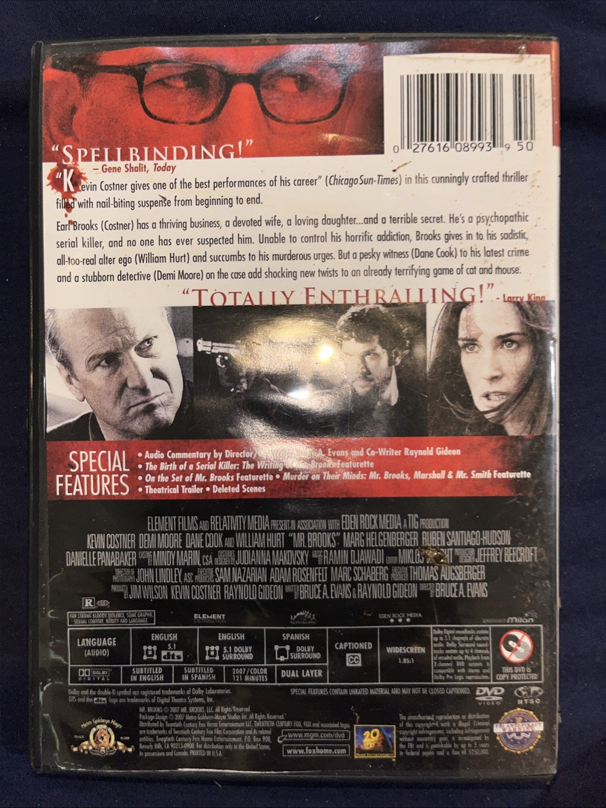 Mr. Brooks (DVD, 2007)