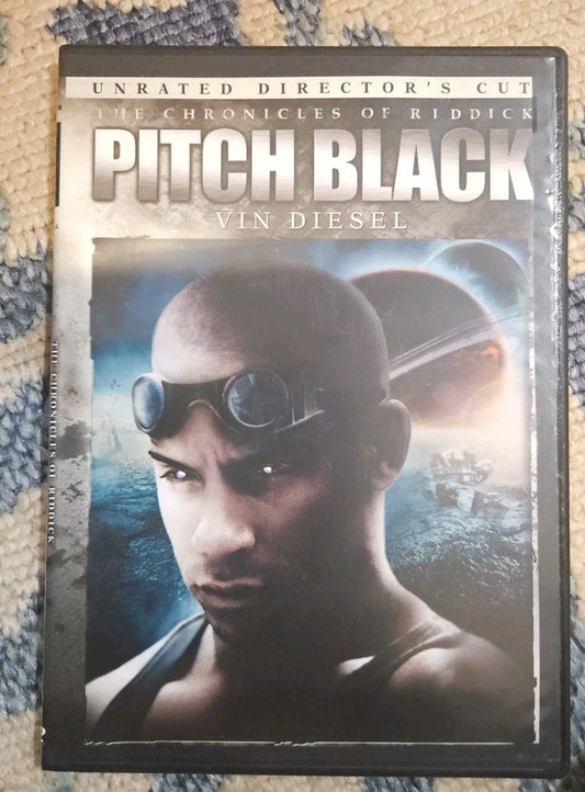 Pitch Black (DVD, 2000) Slim Case. Cropped Artwork. Tested