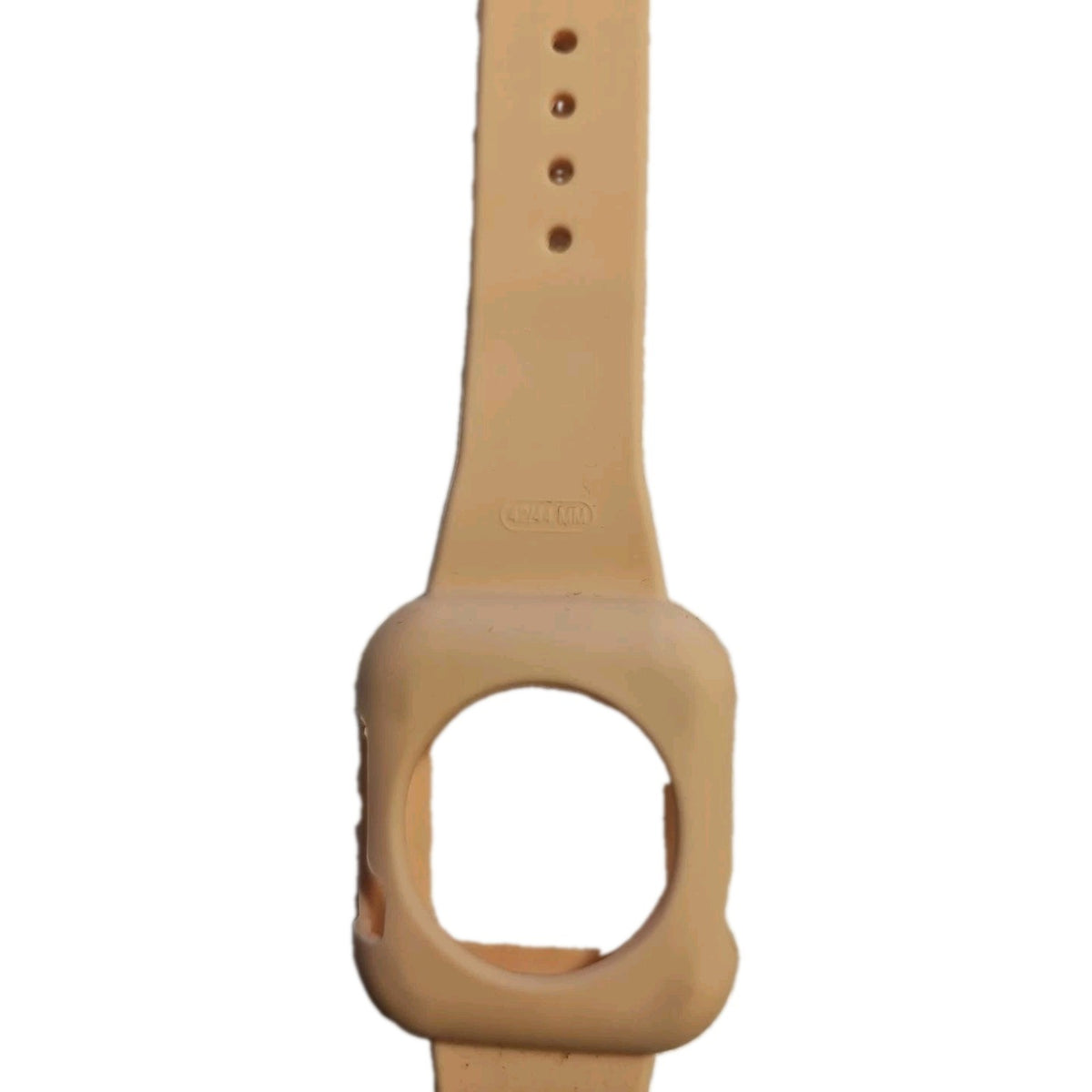 42/44mm Peach Silicone Band w Protective Case for Apple Watch Series 4 5 6...