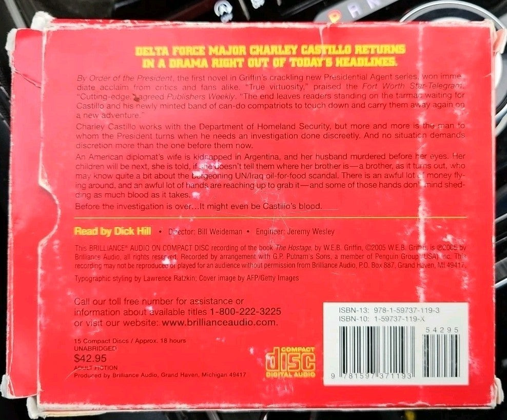 Presidential Agent Ser.: The Hostage by W. E. B. Griffin (2006, Compact Disc,...