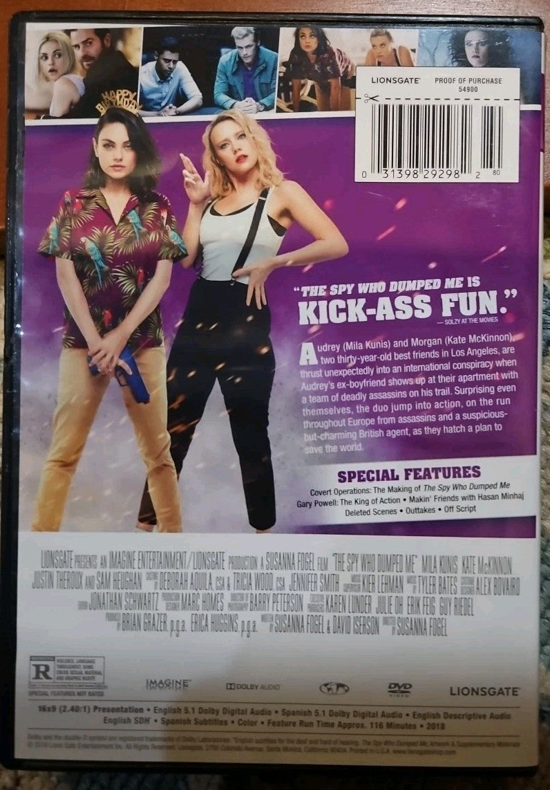 The Spy Who Dumped Me (DVD, 2018) New Sealed