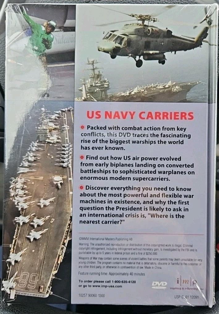 US Navy Carriers (Book / DVD) Sealed