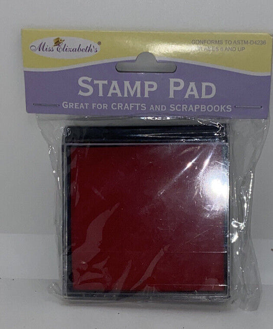 Miss Elizabeth’s Stamp Pad -Red- ASTM-D4236