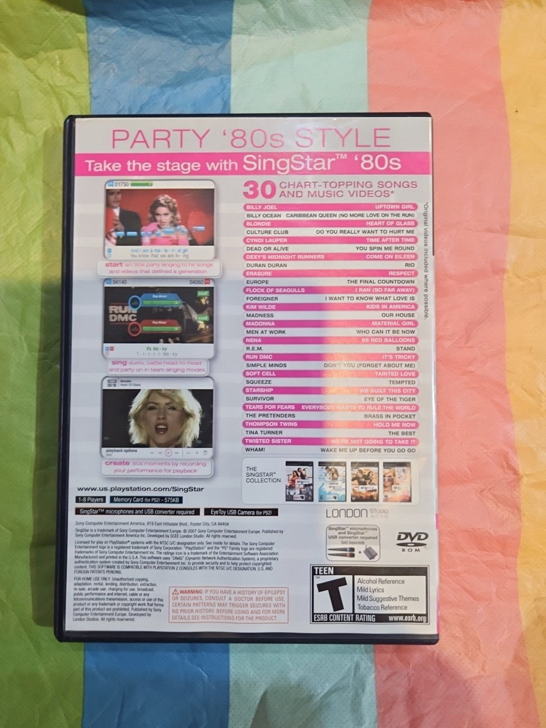 SingStar '80s (Sony PlayStation 2, 2007) Sealed.