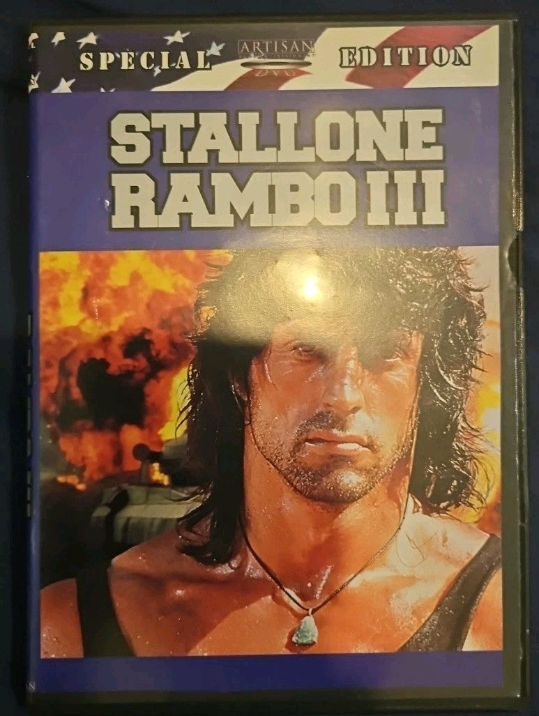 Rambo 3 (1988) (DVD, 1988) Slim Case. Cropped Artwork. Tested.