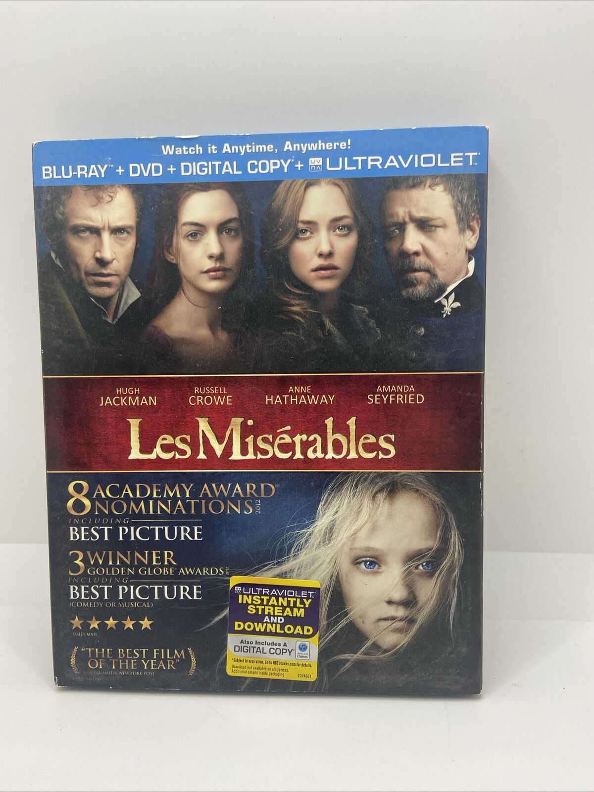 Les Misérables (Blu-ray/DVD, 2013, 2-Disc Set, Includes Digital Copy...