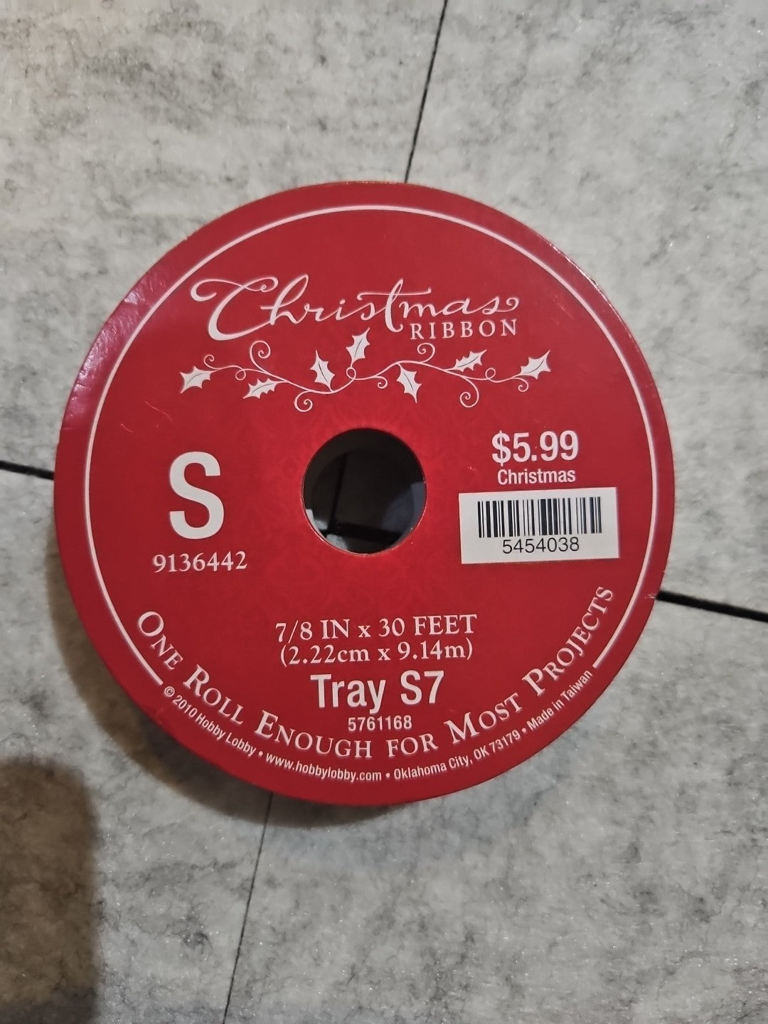 Christmas Ribbon 7/8 Inch X 30 Feet