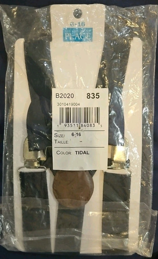 The Children's Place 6-16 Navy Blue Suspenders & Bow Tie 2 Piece Set NEW!