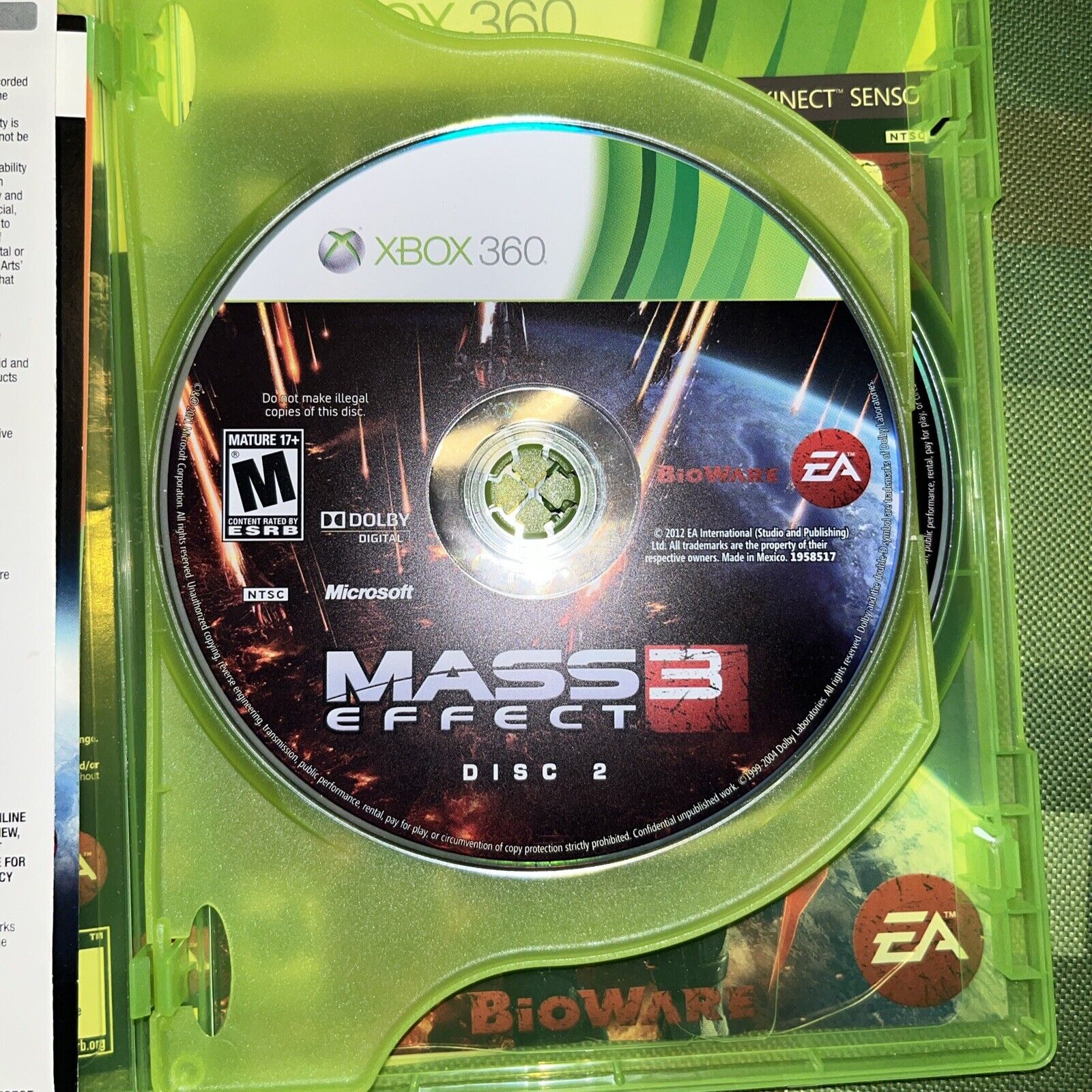 Mass Effect 3 (Microsoft Xbox 360, 2012)