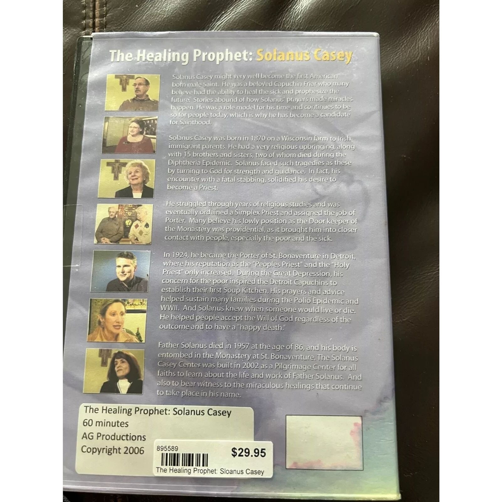 The Healing Prophet Solanus Casey (DVD) Facgtory Sealed