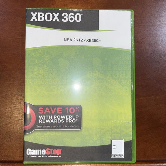 NBA 2K12 (Microsoft Xbox 360, 2011) Tested. New Case. No Artwork