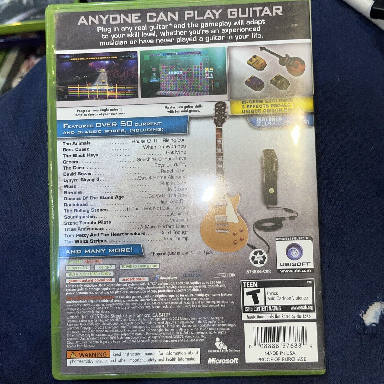 Rocksmith Best Buy Exclusive Edition Xbox 360 CIB, New Case. Manual. Tested